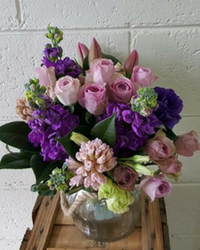 Vintage Posy in a Glass Vase